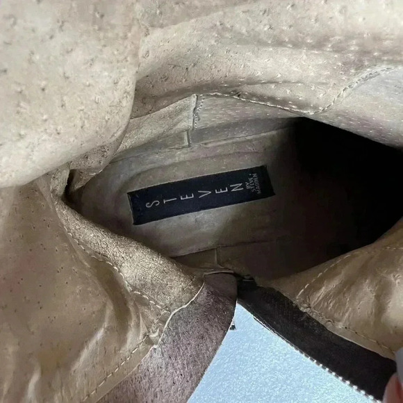 Steven By Steve Madden Reins Leather Knee High Distressed Riding Boots Brown 6.5 - Picture 15 of 16